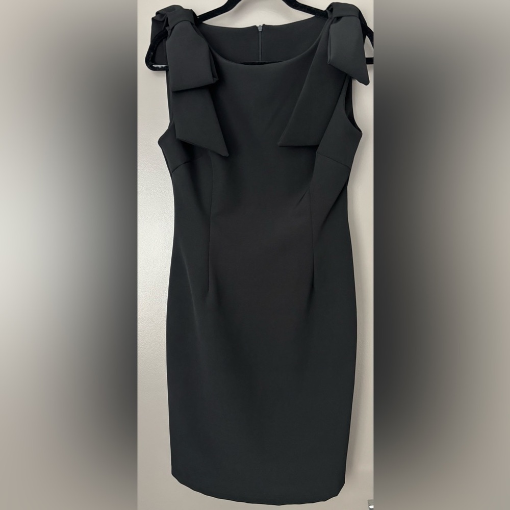 Alesia Bow Shoulder Crepe Dress
